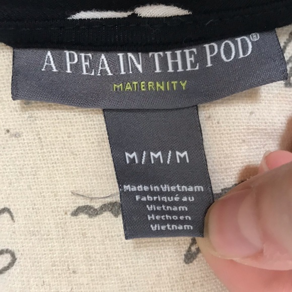A Pea In The Pod Striped Navy half sleeve Maternity Dress - Picture 4 of 7